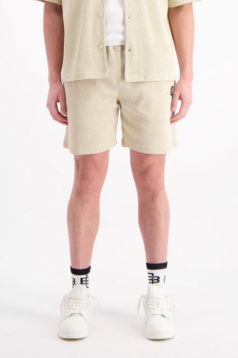 Black Bananas monogram waffle shorts